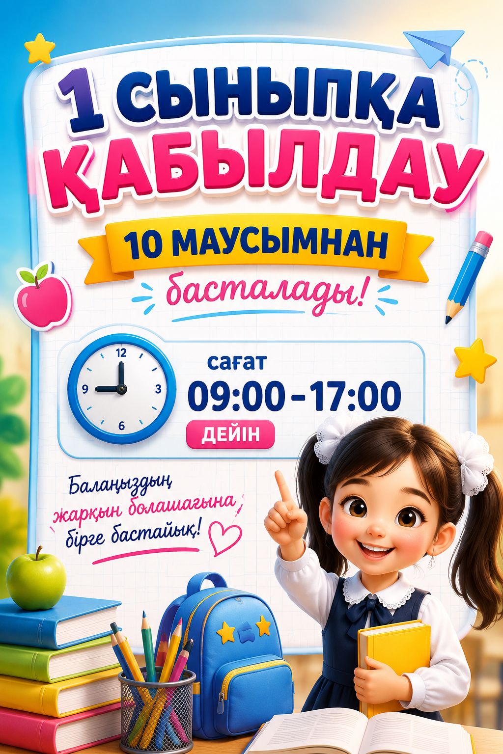 1 сыныпқа қабылдау